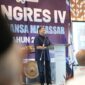 Walikota Makassar, Munafri Arifuddin menyampaikan pidatonya di depan para alumni SMANSA di KONGRES IV IKA SMANSA di Novotel. (FOTO:HUMAS PEMKOT)