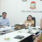 Walikota Makassar, Munafri Arifuddin mengikuti Rapat Dengar Pendapat (RDP) Komisi II DPR-RI secara virtual. (FOTO:HUMAS PEMKOT)