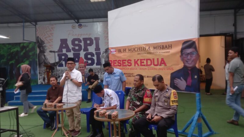 Anggota DPRD Kota Makassar dari Partai HANURA, H. Muchlis Misbah melaksanakan reses kedua masa sidang kedua tahun 2025 di Maccini Parang. (FOTO:ist)
