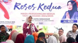 Anggota DPRD Kota Makassar dari Partai Demokrat, Hj. Rezki melaksanakan reses kedua masa sidang kedua tahun 2025 di Banta-Bantaeng. (FOTO:ist)