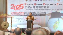 Makassar resmi menjadi salah satu dari lima kota besar di Indonesia yang dipercaya menjadi tuan rumah Taiwan Higher Education Fair Indonesia (THEFI) 2025 pada Selasa (12/08) di Hotel The Rinra. (FOTO:HUMAS PEMKOT)