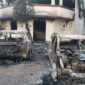 Kantor DPRD Kota Makassar paska terbakar.(FOTO:IST)